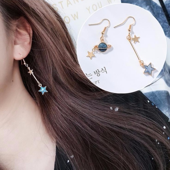 Cute Nation Jewelry - NEW MIDNIGHT Cute Planet Star Handmade Earrings 10
